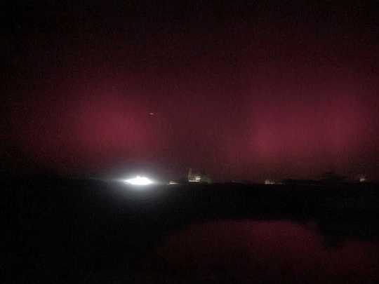 FOTO: Aurora boreală la Sulina Facebook / Hubati Tudor