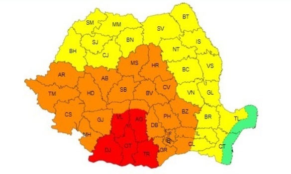 HARTĂ Cod roșu de caniculă în weekend. Zonele afectate