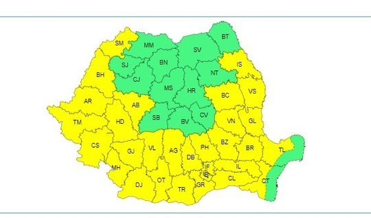 HARTA Meteorologii anunță caniculă în cea mai mare parte a țării. Temperaturile vor ajunge la 39 de grade în regiunile sudice