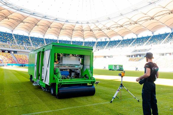 FOTO Gazonul de pe Arena Națională a fost schimbat cu unul de tip hibrid