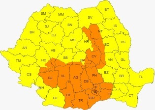  HARTĂ Vremea se schimbă radical în România. Cod portocaliu de ploi abundente. Zonele vizate