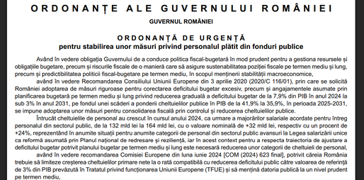 Final: Ordonanța de urgență cu sporurile din aparatul bugetar a apărut în Monitorul Oficial