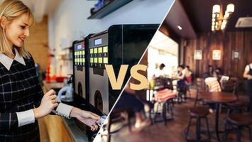 VIDEO Cafea de la automat vs cafenea. Există diferențe ?