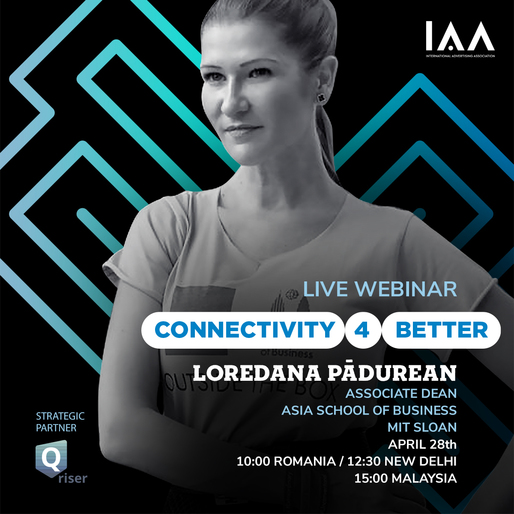 Loredana Pădurean, Decan Asociat la Asia School of Business, va participa la webinarul IAA Romania și va arăta cum să inovezi în business, în și după criză