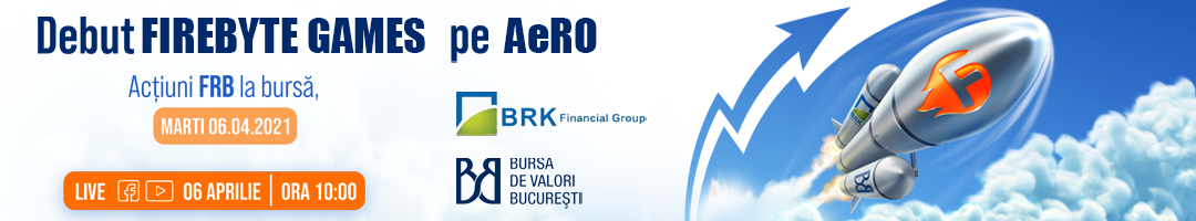 Firebyte Games vine la bursă, fiind primul dezvoltator de jocuri pentru dispositive mobile listat pe piata AeRO a BVB