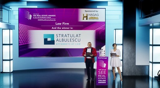 Stratulat Albulescu a fost desemnată “Firma de avocatură a anului” în cadrul galei SEE Real Estate Awards 2021