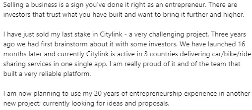 Dan Boabeș se retrage din afacerea Citylink și caută idei pentru un nou business