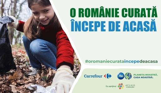 P&G a derulat o nouă ediție a programului O Românie Curată Începe de Acasă în  parteneriat cu Carrefour și Let`s Do It, Romania! 120 voluntari și 1.27 tone de deșeuri colectate în 3 orașe din România