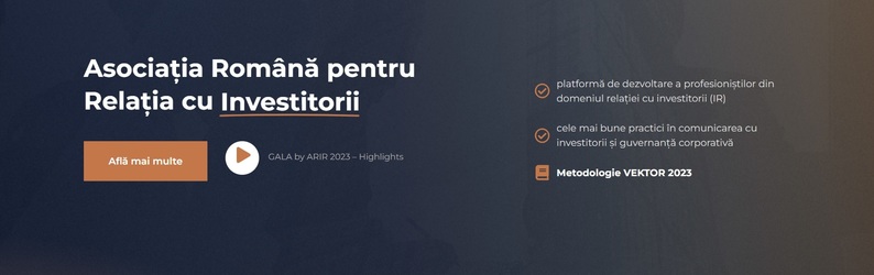ARIR publică astăzi rezultatele indicatorului VEKTOR by ARIR pentru companiile listate 