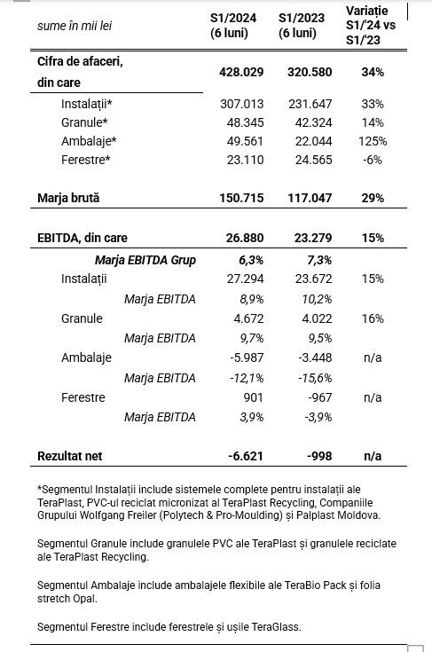 Investițiile și achizițiile accelerează creșterea Grupului TeraPlast. Urcă însă și pierderile