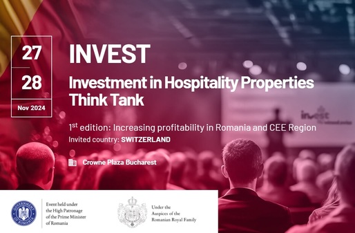 Experți de top din domeniul investițiilor, dezvoltatori și reprezentanți ai lanțurilor hoteliere internaționale din România și din Europa Centrală și de Est (CEE) se reunesc în București, la prima ediție a summitului „INVEST - Investment in Hospitality Properties in the CEE Region”