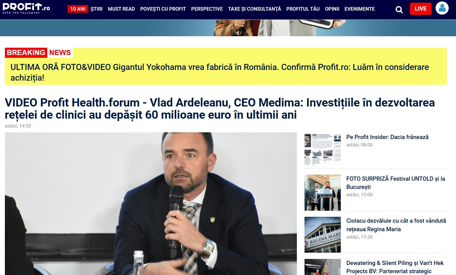 Profit.ro, cel mai citit site de business/economic – în topul celor mai citate surse media