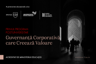 Envisia și Universitatea Româno-Americană lansează a 11-a cohortă a programului postuniversitar „Guvernanță Corporativă care Creează Valoare”