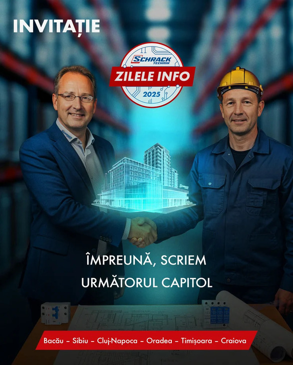 Schrack Technik România accelerează dezvoltarea regională și anunță Zilele Info Schrack 2025, un tur de forță tehnologică în 6 orașe