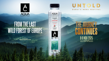 AQUA Carpatica revine la UNTOLD Dubai 2025 ca partener oficial de hidratare, consolidând strategia de expansiune în 25 țări