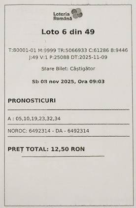 Câștigătorul marele premiu la Loto 6/49 a ridicat banii. Inginer din Arad FOTO