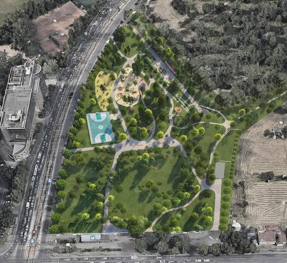 FOTO Start pentru un nou mare parc în București, cu vagon metrou și turn de belvedere