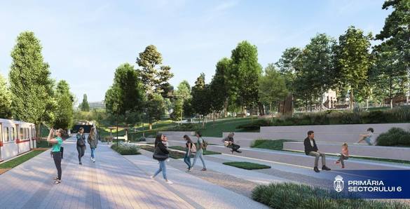 FOTO Start pentru un nou mare parc în București, cu vagon metrou și turn de belvedere