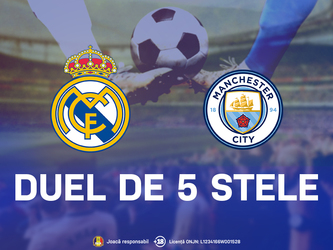 Real Madrid – Manchester City, o nouă dublă de foc în fazele eliminatorii ale Ligii Campionilor 