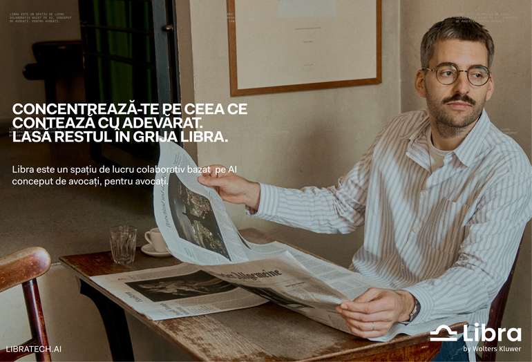 Interfață digitală Libra România afișând funcții de inteligență artificială juridică și acces la conținut juridic de încredere din Sintact.ro pentru profesioniști. | sursa foto: Profit