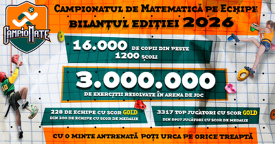 CampioMATE, mișcarea națională care atrage copiii în jocul matematicii, anunță câștigătorii Ediției 2026