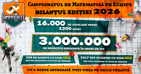 CampioMATE, mișcarea națională care atrage copiii în jocul matematicii, anunță câștigătorii Ediției 2026