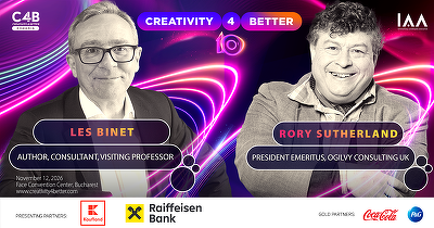 Rory Sutherland și Les Binet se alătură lui Mark Ritson în lineup-ul de Star Speakers al ediției aniversare Creativity4Better