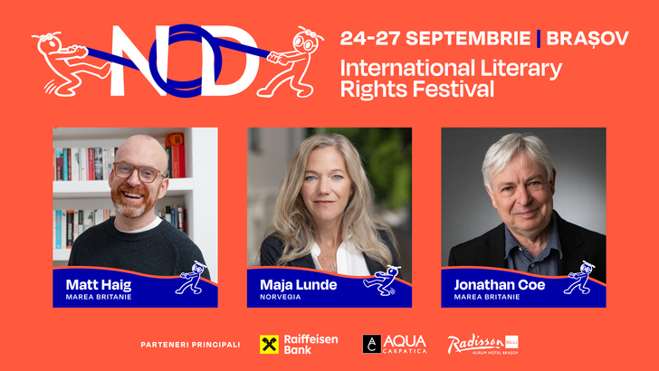 Jonathan Coe, Maja Lunde și Matt Haig vin la NOD Festival (Brașov, 24-27 septembrie 2026)
