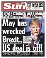 Trump avertizează că un Brexit "ușor" ar "ucide" un acord comercial între Marea Britanie și SUA, lira sterlină scade abrupt