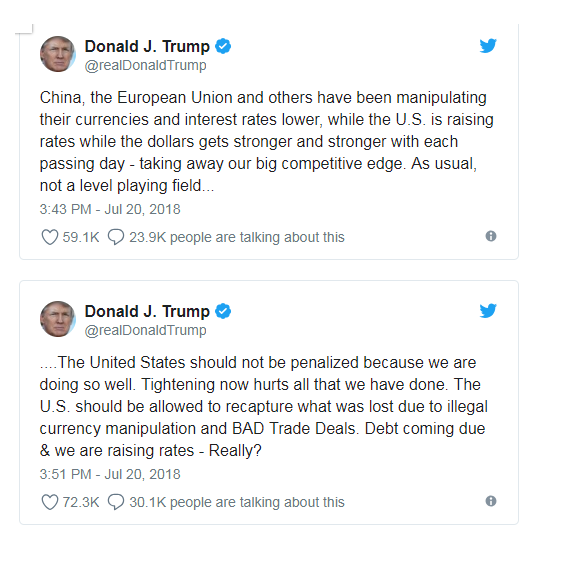 Dolarul a avut cel mai mare declin din ultimele 3 săptămâni după ce Trump a acuzat UE și China că acționează în detrimentul SUA: 