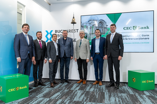 FOTO CEC Bank listează primele 2 emisiuni de obligațiuni la BVB, denominate în lei și euro, cu o valoare totală de peste 650 milioane lei