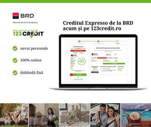 Creditul Expresso de la BRD, disponibil și pe 123credit.ro 