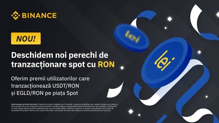 Binance consolidează parteneriatul cu MultiversX (Elrond) în România și lansează noi perechi de tranzacționare: EGLD/RON, USDT/RON