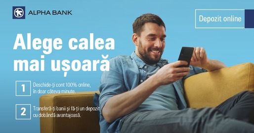 Clienții persoane fizice își pot deschide cont la Alpha Bank Romania 100% online, fără video-interviu