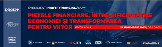 ASTĂZI Profit Financial.forum - Lideri ai piețelor financiare, autorități din conducerea BNR, Guvernului, Ministerului de Finanțe, ASF, manageri de top din bănci, companii listate, firme de asigurări și administratori de fonduri