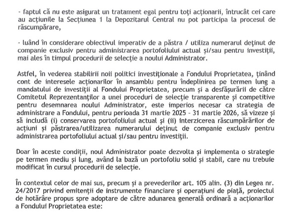 ULTIMA ORĂ Ministerul Finanțelor vrea ca Franklin Templeton să nu mai aibă dreptul de a răscumpăra acțiuni ale Fondului Proprietatea, certificate de depozit sau titluri de interes în legătură cu acțiuni ale FP