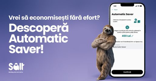Salt Bank automatizează economisirea: Acum poți pune bani de-o parte fără grija „fondurilor insuficiente”