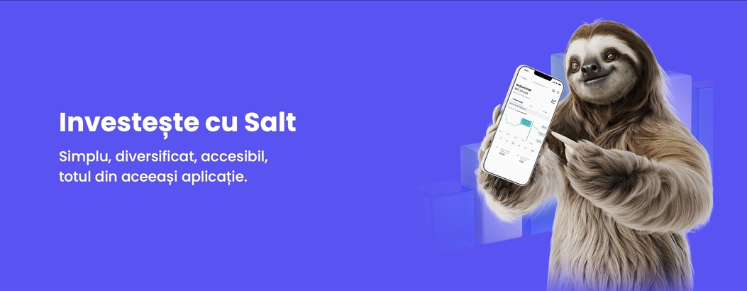 Salt Bank face investițiile mai accesibile: poți începe cu doar 1 euro, direct din aplicația Salt