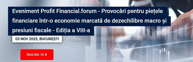Cei mai mari jucători din industria bancară, a asigurărilor și a pieței de capital vin la Profit Financial.forum Ediția a VIII-a