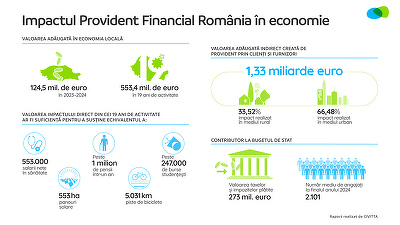 Provident, contribuție în creștere în economia României