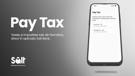 Pay Tax, noua funcționalitate Salt Bank care face plata taxelor mai ușoară