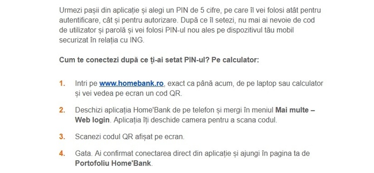 FOTO ANUNȚ ING schimbă în România sistemul de acces în HomeBank de pe laptop sau computer