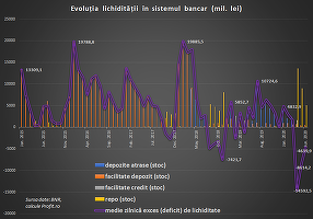 INFOGRAFIC Lichiditatea bancară s-a îmbunătățit. BNR a redus achizițiile de titluri de stat 