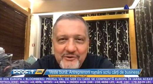 VIDEO Profit TV Octavian Radu: "Experiența de acum 10 ani m-a făcut să nu trebuiască să-mi caut un job de taxi-car la Viena”. Cum îi merg afacerile. Săraca Diverta... Un mamut de 900 de pagini