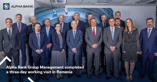 FOTO CEO-ul Alpha Bank a venit cu întregul Comitet Executiv în România, pentru discuții cu Câciu, Isărescu și vizită la „nava emblematică”, după ce a ieșit din Albania: Vrem o poziție demnă de ambiția noastră de a fi lideri pe piețele în care activăm