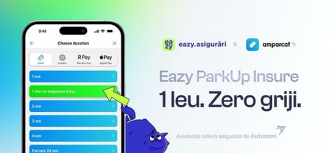 Eazy Asigurări lansează prima soluție de asigurare auto, activă pe durata parcării, din România