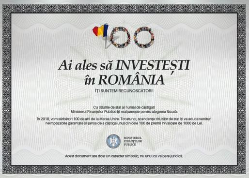 Peste 20.000 de români au subscris titluri de stat în valoare de 735 milioane lei în cadrul emisiunii Centenar