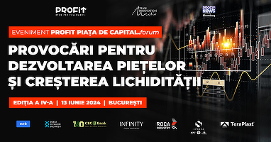 PROFIT PIAȚA DE CAPITAL.forum - a IV-a ediție. Cum dezghețăm piața listărilor, ce noi IPO sunt de așteptat, lecții din experiența companiilor listate, ce poate atrage populația să-și plaseze banii, ce schimbări de reglementare sunt așteptate de la ASF