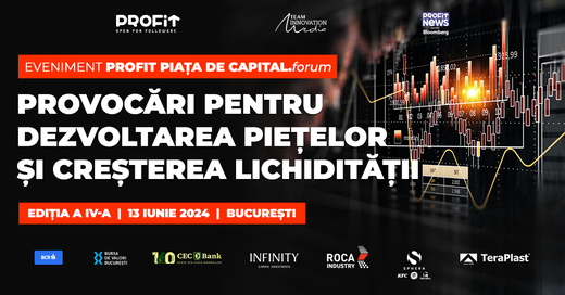 PROFIT PIAȚA DE CAPITAL.forum - a IV-a ediție. Cum dezghețăm piața listărilor, ce noi IPO sunt de așteptat, lecții din experiența companiilor listate, ce poate atrage populația să-și plaseze banii, ce schimbări de reglementare sunt așteptate de la ASF