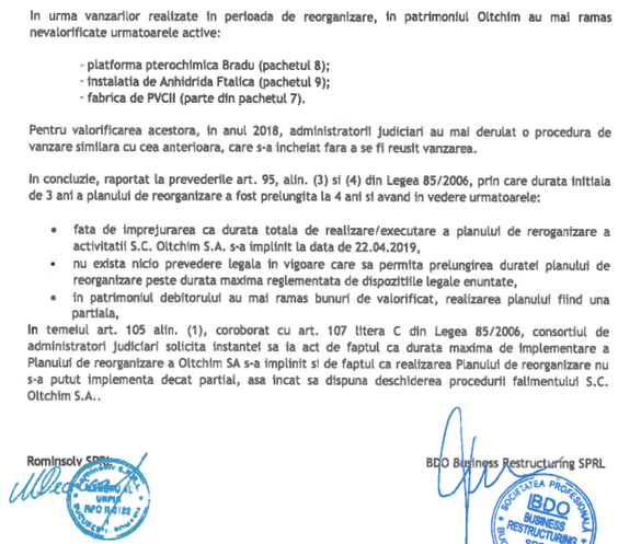 Acțiunile falitei Oltchim - retrase de la tranzacționare. Numele cu cea mai mare notorietate din industria chimică dispare din piață